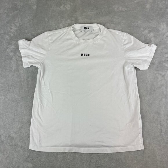 MSGM White T shirt Women’s Size Medium - Picture 1 of 12